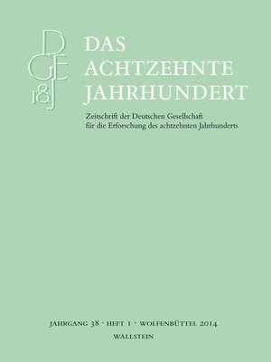 cover image of Das achtzehnte Jahrhundert 38/1